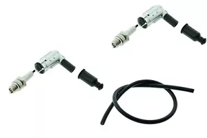 2- Zylinder Set Zündkerze Kerzenstecker Zündkabel für Jawa, BK 350, MZ Kerzenset - Picture 1 of 1