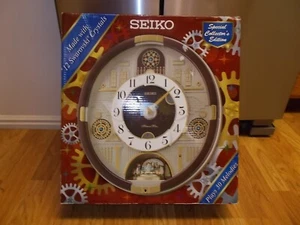 Seiko Musical Wall Clock Special Collector's Edition - 12 Swarovski Crystals NIB - Picture 1 of 14