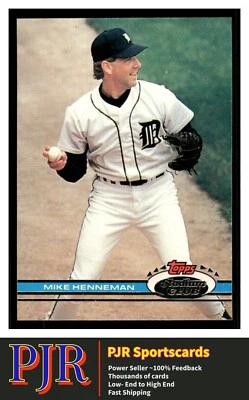 1991 Stadium Club #287a Mike Henneman Detroit Tigers Extra 35% Off 4+ - Image 1 of 2