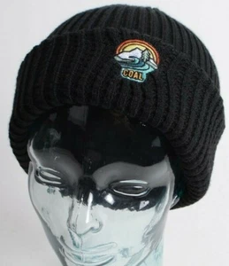 NEU OHNE ETIKETT COAL THE SHUKSAN AUSTEN SWEETIN RECYCELTE MANSCHETTE BEANIE EINHEITSGRÖSSE $ 34 schwarz - Bild 1 von 3