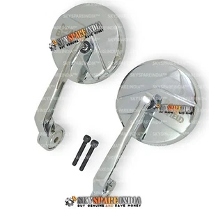 Bar End Mirror Chrome Compatible With Royal Enfield New Classic 350 Interceptor - Bild 1 von 18