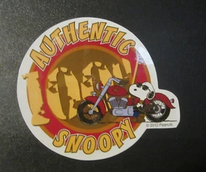2010 Cedar Fair "100% Authentic Snoopy" Joe Cool Motorcycle Decal - Picture 1 of 4