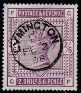 1884 2/6 Deep Lilac SG 179 GF LYMINGTON CDS Superb Used Cat. £225.00 - Picture 1 of 1