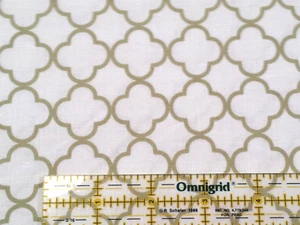 Special Delivery Studio 8 Quilting Treasures BTY Sage Green White Lattice - Picture 1 of 2