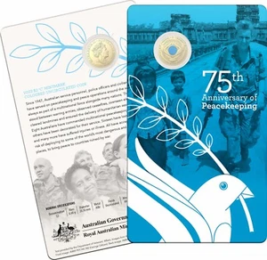 2022 Lest We Forget Peacekeeping 75th Anniversary $2 Coin - 'C' Mintmark - Picture 1 of 3