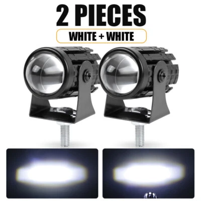 2X LED Headlight Driving Spot Light Fog Lamp Motorcycle UTV ATV White Hi-Lo Beam - Image 1 of 4