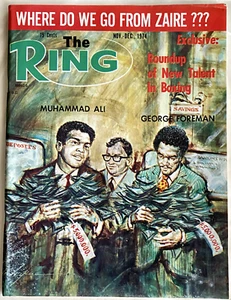 November 1974 The Ring Magazine Featuring Muhammad Ali and George Foreman - Picture 1 of 4
