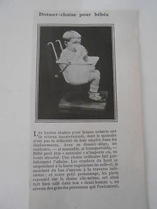 1926 Dossier Chaise pour bébés image print - Imagen 1 de 1