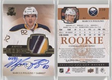 2011-12 Upper Deck The Cup Gold /82 Marcus Foligno #110 RPA Rookie Patch Auto RC