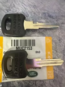 2xORIGINAL NEW Range Rover Classic Ignition Door key blank uncut MUC2153 Genuine - Picture 1 of 5