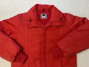 Vintage 1980s 80s Obermeyer Down Puffer Full Zip Ski Skiing Outerwear Jacket, L - Picture 1 of 11