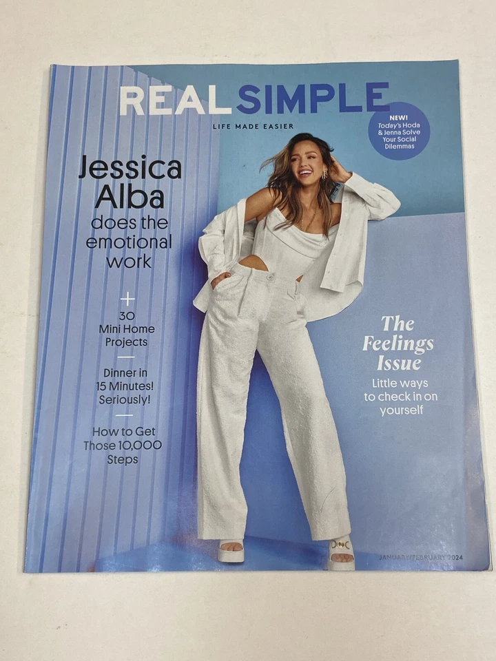 Real Simple Magazine Jan 2023 Jessica Alba Does the Emotional Work 10000 Steps - Image 1 of 1