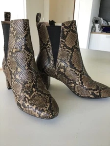 h&m stiefelette python schlange kunstleder beige braun schwarz 38 boho blogger - Bild 1 von 9