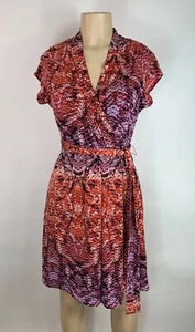 Abito donna Liz Claiborne taglia small rosa nero viola pelle di serpente carriera aline - Foto 1 di 9