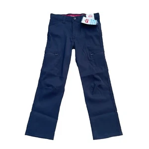 NEW! Wrangler OUTDOOR CARGO PANTS/ Boy’s (7) REG Navy Blue Poly Stretch NWT - Picture 1 of 6