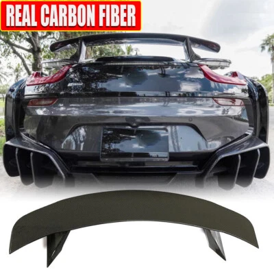 For BMW I8 Coupe 2014-20 REAL CARBON FIBER Rear Trunk Spoiler Sport Wing Lip - Image 1 of 4