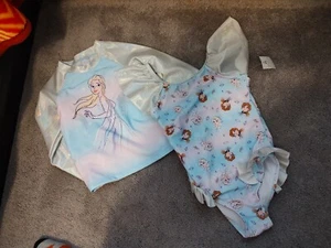 Girls' Disney Elsa 2pc Swimsuit - Disney Store Size 4t - Picture 1 of 2
