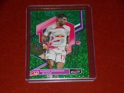 2022-23 Finest UEFA Club Green Speckle Refractors 001/125 Dominik Szoboszlai - Image 1 of 2