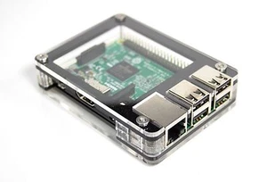 Zebra Black Ice (Solid Top) Case ~ for Raspberry Pi3B+, 3, Pi2, B+ and 2B - Picture 1 of 5