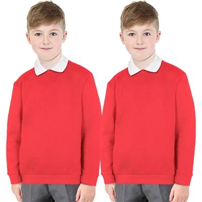 Kinder Mädchen Jungen Roten Pfadfinder Schuluniform Pullover Packung 2 Cardy - Bild 1 von 2