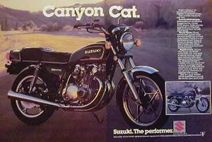 SUZUKI 550 GS-550 & 550E Canyon Cat Motorcycle Ad 1979 GS550 - Picture 1 of 1