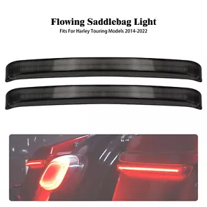 Smoke Saddlebag Turn Signal Brake Light Fit For Harley Road Electra Glide 14-23 - Foto 1 di 18