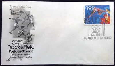 Scott 2553 FDC Pole Vault 1992 Summer Olympics Barcelona Art Craft Cachet - Image 1 of 3