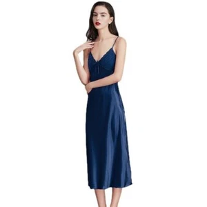 Women's Satin Silk Long Nightdress Sexy Ladies Lingerie Sleepwear Pajamas Dress - Picture 1 of 11