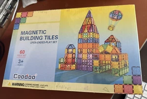 Coodoo NEW bright colors Magnetic Building Tiles 60 piece set 4 creativity - Picture 1 of 9