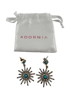 ADORNIA Women's Beautiful Rhinestone Dangle Earring (One size) - Picture 1 of 24
