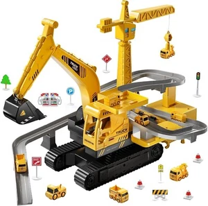 Interactive 3-in-1 Excavator & Crane Toy Set for Kids Aged 3-7 - Perfect Gifts - Picture 1 of 10