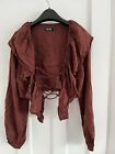 Nasty Gal Tie Front Blouse Size 10
