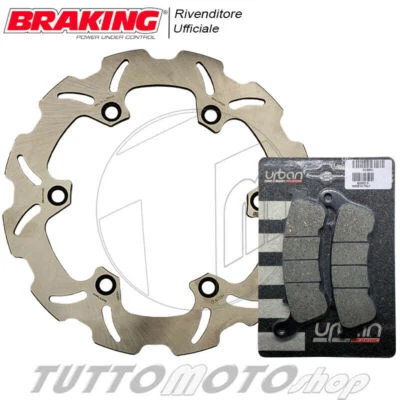 KIT DISCO FRENO ANT. WAVE PASTIGLIE BRAKING HONDA SH 300 i 2009 2010 2011 2012 - Immagine 1 di 4