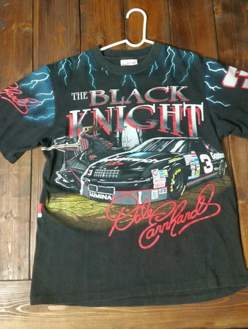 Vintage NASCAR Shirt Dale Earnhardt Sr #3 The Black Knight All Over Print MED Cover