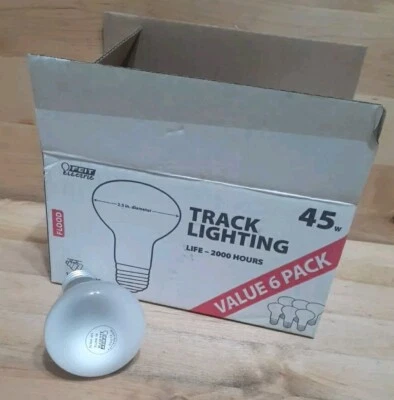 6CT: FEIT Electric 45w Track Lighting Indoor Flood 120volt R20 Bulbs SAVE! VALUE - Image 1 of 2