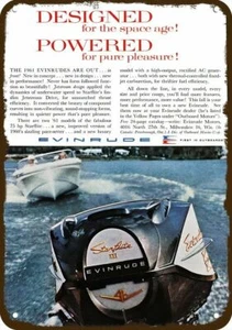 1961 EVINRUDE STARFLITE III BOAT ENGINE Vnt-Look DECORATIVE REPLICA METAL SIGN - - Picture 1 of 1