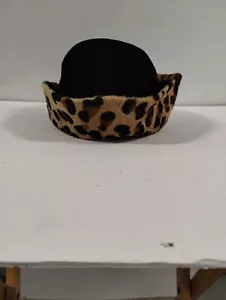 Vintage Edward Lowell Beverly Hills Leopard Gepard Tiermotiv Pelzmütze - Bild 1 von 7