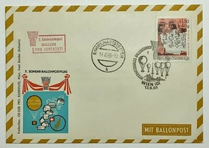 1965 FDC Austria Balloon Airmail Flight #7 Multi Franked Aerostat Postcard Cover - Picture 1 of 2