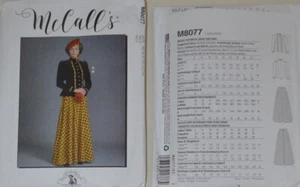 McCalls 8077 - Misses' Historical Jacket & Skirt, Travel Suit Titanic.  Costume - Picture 1 of 1