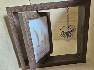 40° Compleanno Personalizzato,Cornice Portafoto,6x4" Doppio Quadro Girevole,Regalo - Foto 1 di 4