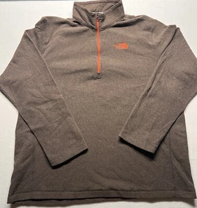 The NorthFace XL Pullover HalfZip Brown/Orange Fleece Thick/Warm - Picture 1 of 7