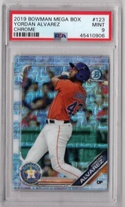YORDAN ALVAREZ - ASTROS - 2019 BOWMAN MEGA REFRACTOR #123 - PSA 9 MINT - HOT! - Picture 1 of 2
