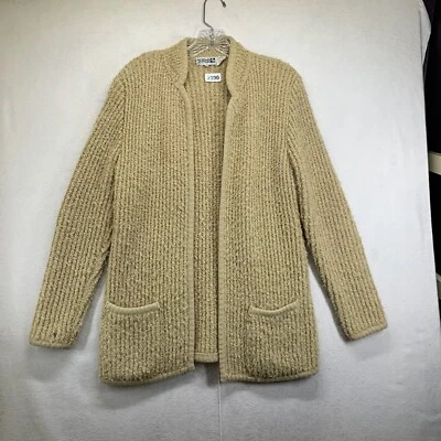 Cárdigan Suéter Vintage Para Mujer ADELE JOYCE Bolsillos Medianos Abierto Acrílico Difuso Foto 1 de 4