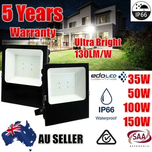 LED Flood light 35/100/150/200W Outdoor waterproof cool white Garden Industrial - Picture 1 of 22