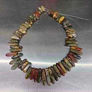 1 Strand 100% Natural Picasso Jasper Loose Bead 15.5" 10-45mm DIY Jewelry Making - Picture 1 of 2