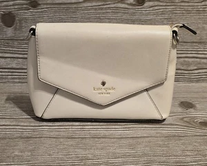 Kate Spade Sadie Envelope Crossbody Bag Ivory Leder Handtasche Off White - Bild 1 von 22