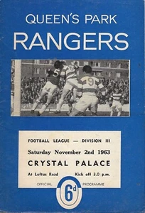 Queens Park Rangers v Crystal Palace. League Division 3. 1963-1964 - Picture 1 of 2