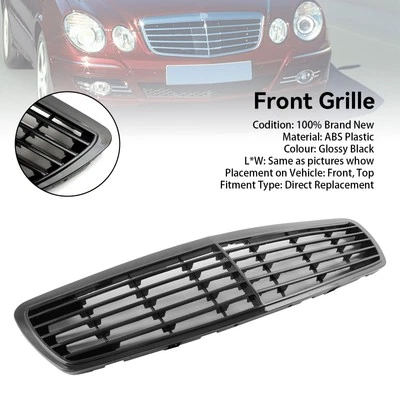 Front Grill Grille Fit Mercedes-Benz E-Class W211 E320 E350 E55  2002~2006 Foto 1 de 4