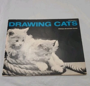 Vintage Soft Cover Book 1958 Drawing Cats Gladys Emerson Cook Pitman - Afbeelding 1 van 6
