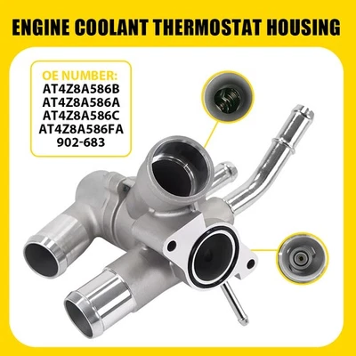 Conjunto de carcasa de termostato para Ford 2013-2018 Explorer Flex Edge Taurus 3,5 L Foto 1 de 4